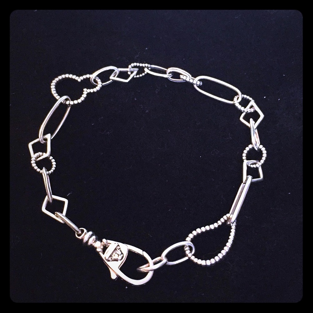 Lagos .925 sterling links mixed media bracelet